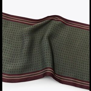 Zara satin printed scarf, 100% viscose, 8”x 80”